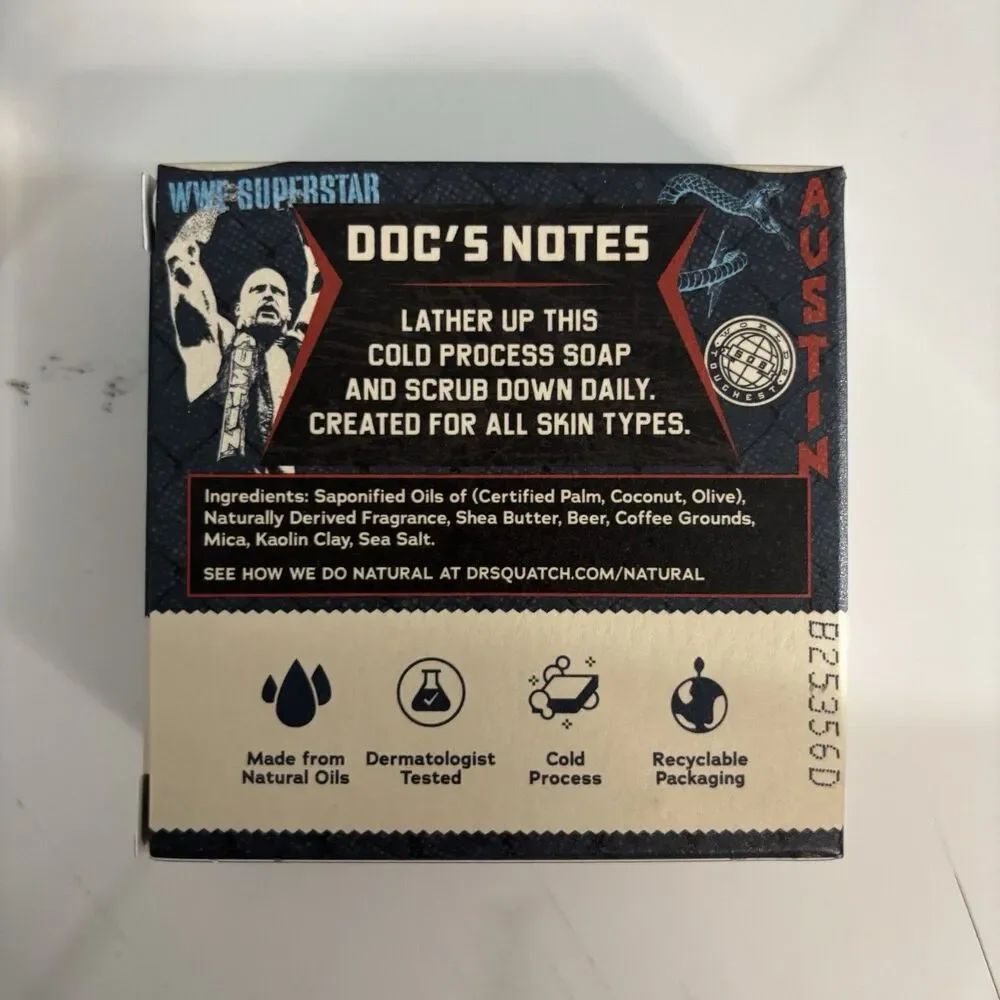 5 Bars Dr. Squatch Men's Ltd Edition Soap WWE Stone Cold Stunner Mysterio Magic